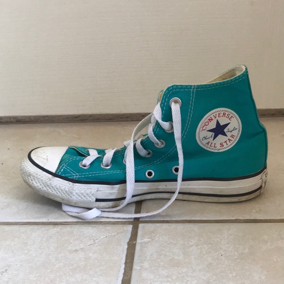 Green/ Blue All- Star Converse - Picture 3 of 4